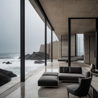 interior design on the cliff